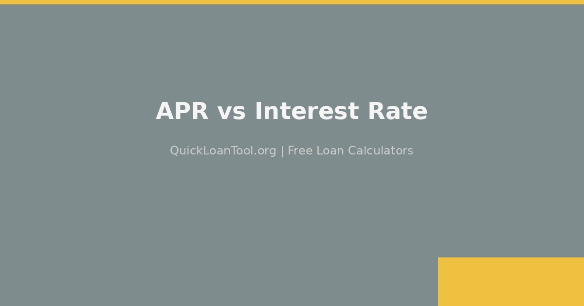 Apr Vs Interest Rate
