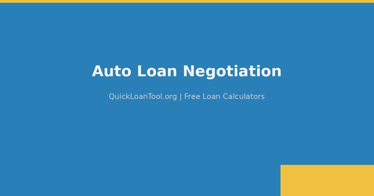 Auto Loan Tips