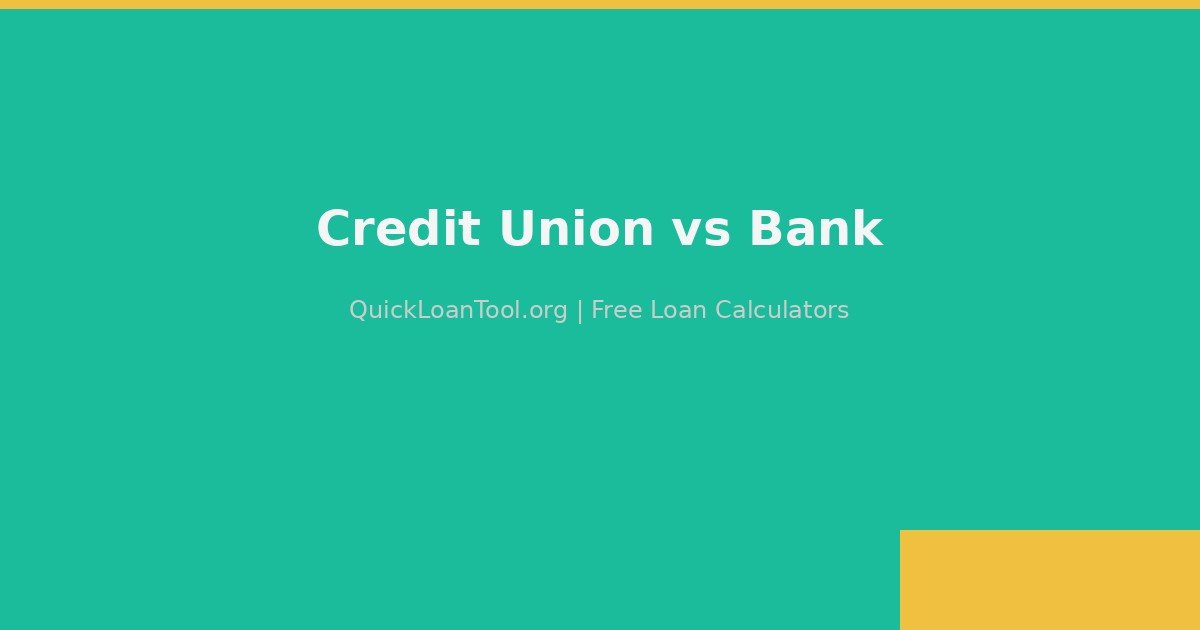 Credit Union Vs Bank
