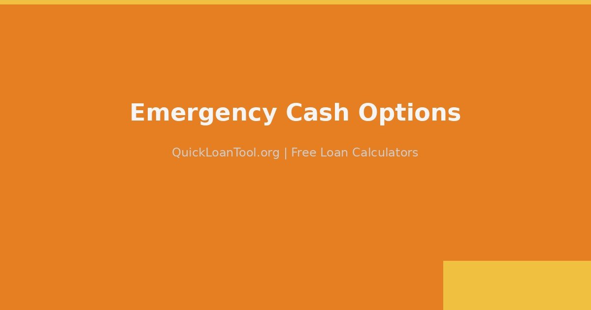 Emergency Loan Alternatives