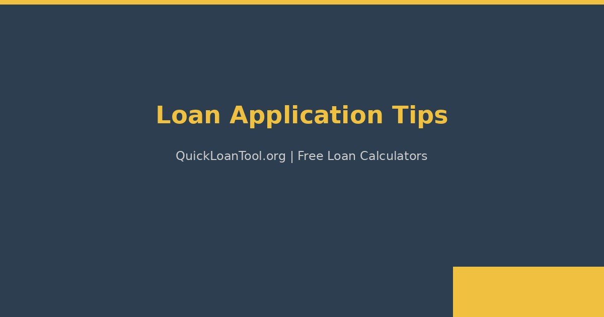 Loan Application Tips