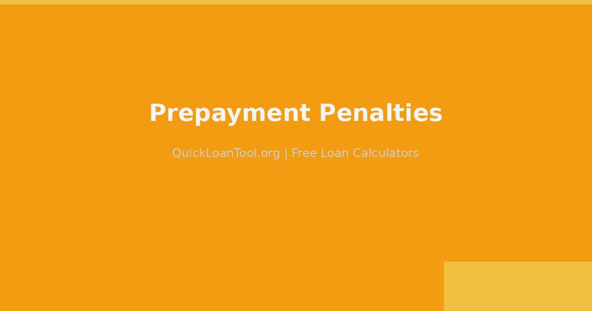Prepayment Penalty Guide